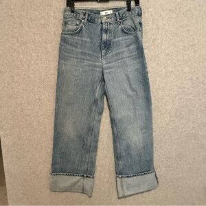 Mango Light Blue Denim Ankle Jeans